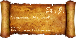 Szepessy József névjegykártya