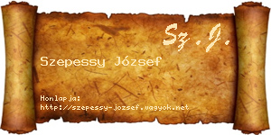 Szepessy József névjegykártya