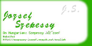 jozsef szepessy business card
